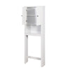 Bathroom Wooden Storage Cabinet Over-The-Toilet Space Saver with a Adjustable Shelf