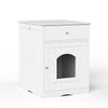 Wooden Pet House Cat Litter Box Enclosure with Drawer, Side Table, Indoor Pet Crate, Cat Home Nightstand