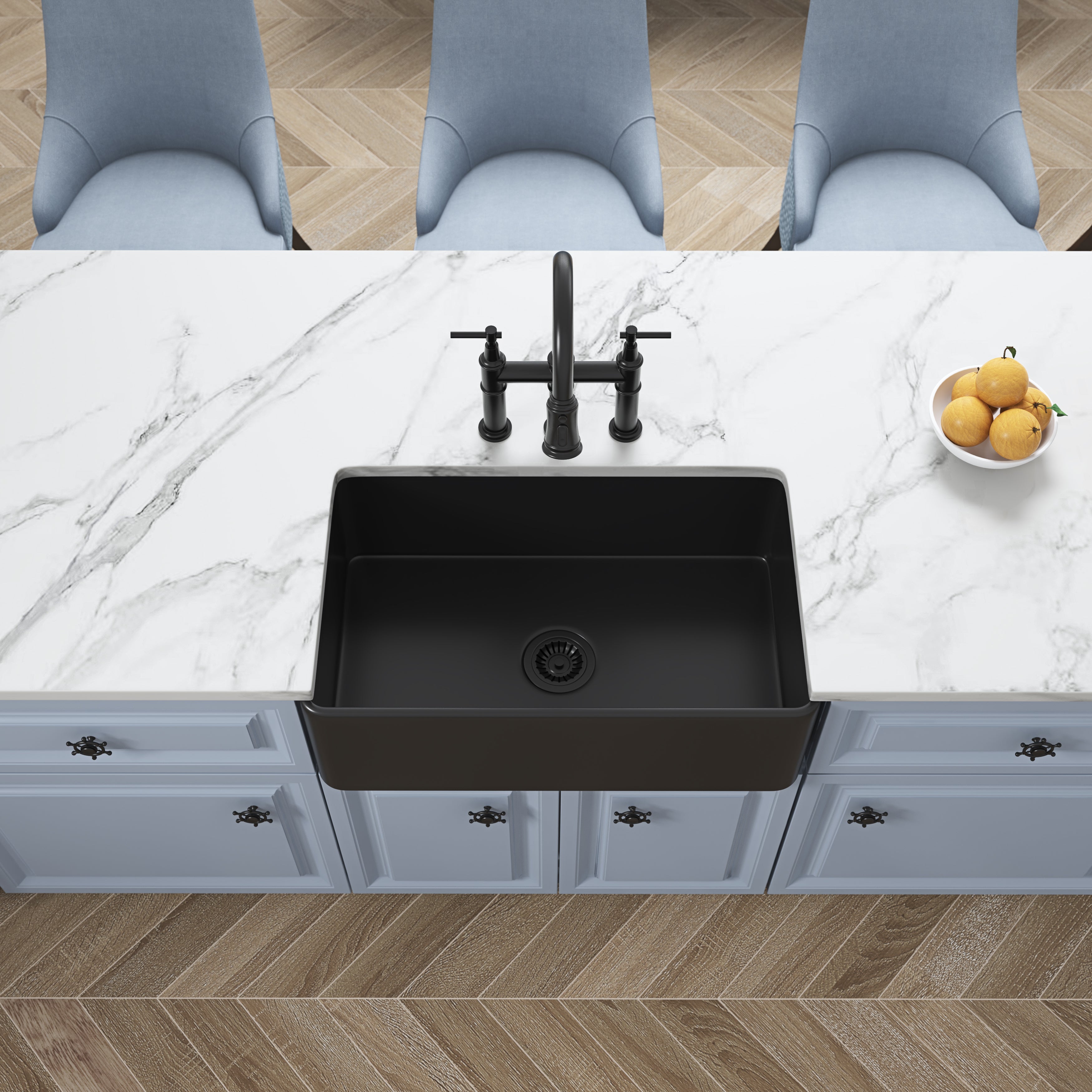 Inch White Farmhouse Sink Deep Apron Sink Undermount Farmhouse Kitchen Sink Single Farm Sink