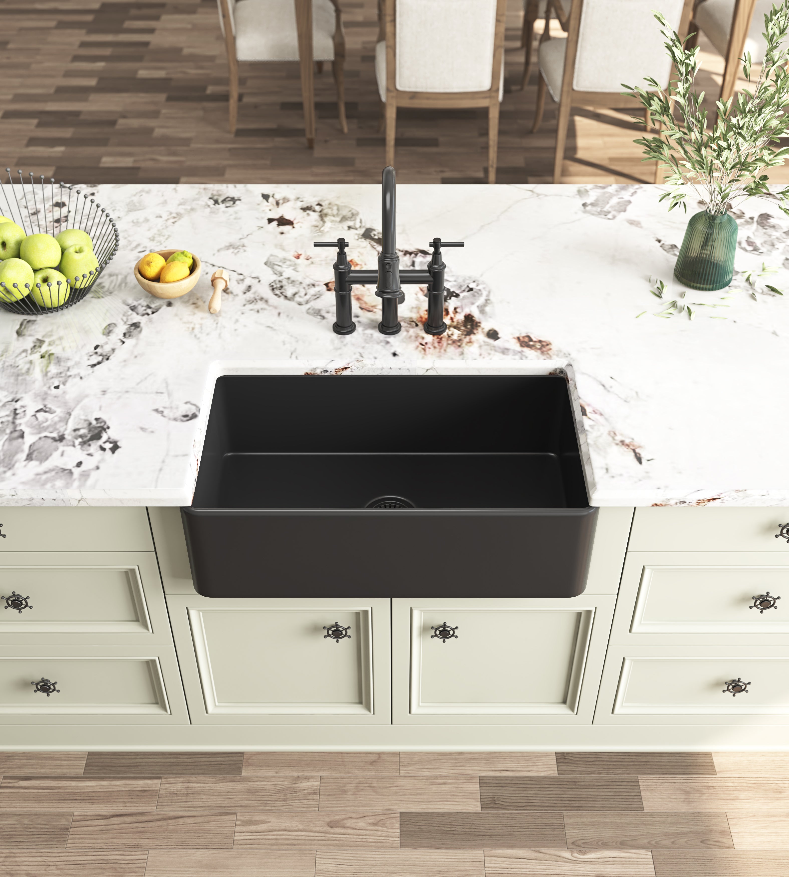 Inch White Farmhouse Sink Deep Apron Sink Undermount Farmhouse Kitchen Sink Single Farm Sink