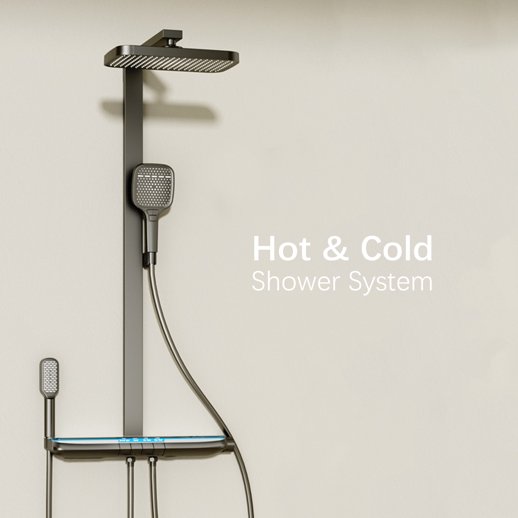 S9max hot and cold bathroom shower system hot and cold digital display